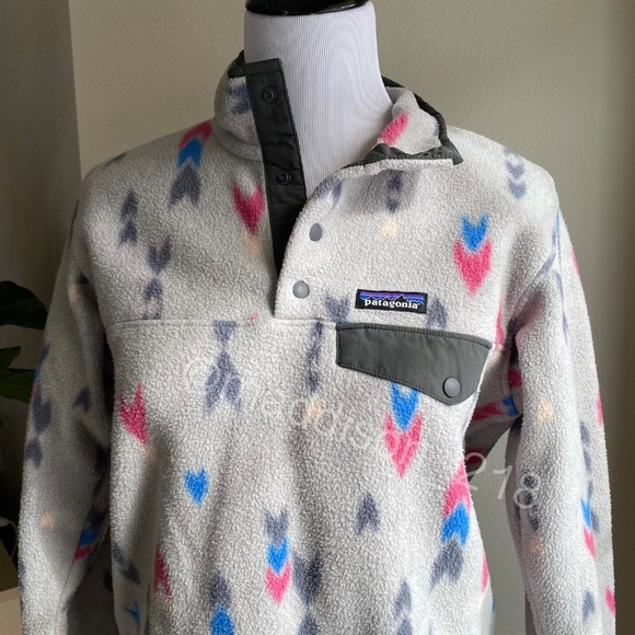 Patagonia Synchilla Snap-T Fleece Pullover Small WishTails Big Craft Pink Small - Picture 1 of 8